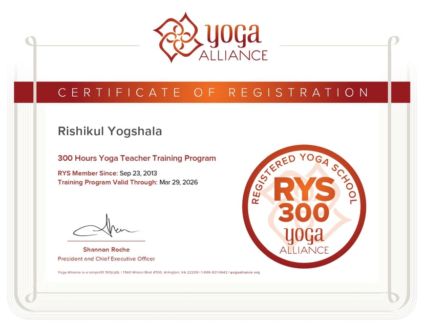 Yoga Certificate 3