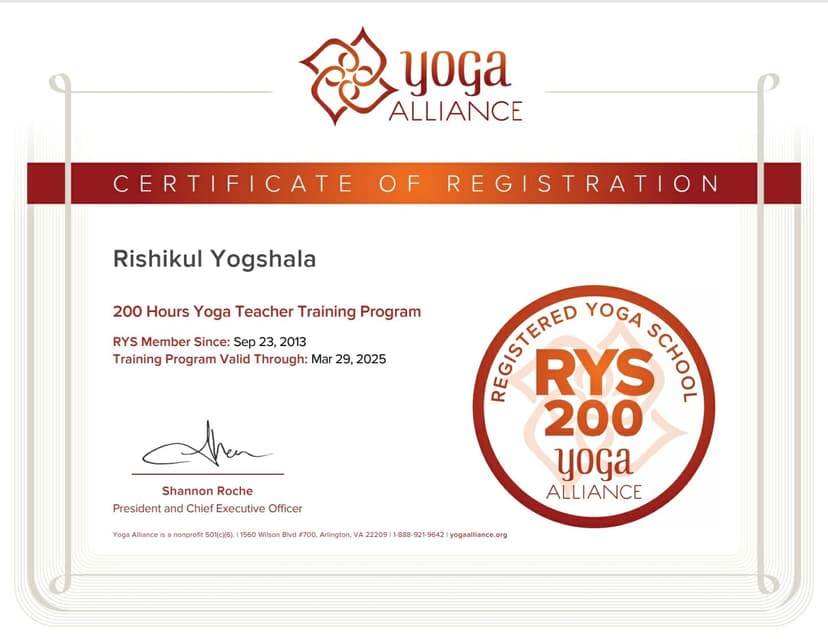 Yoga Certificate 2